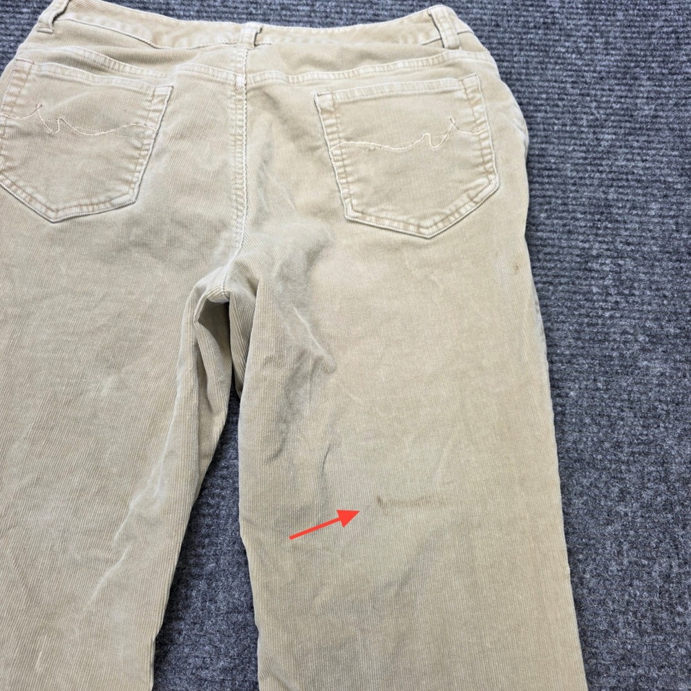 St. John's Bay Corduroy Straight Leg Pants Women's Size 12P Tan Beige Stretch - Picture 11 of 11
